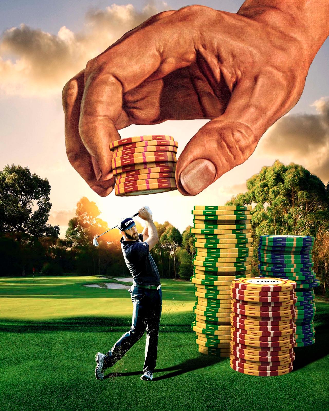 Photo: golfer betting