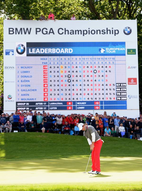 Photo: bmw golf championship scoreboard