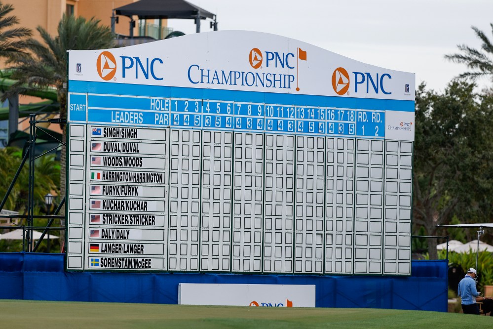 Photo: pnc golf tournament leaderboard