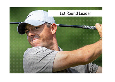 Photo: golf betting leader after round