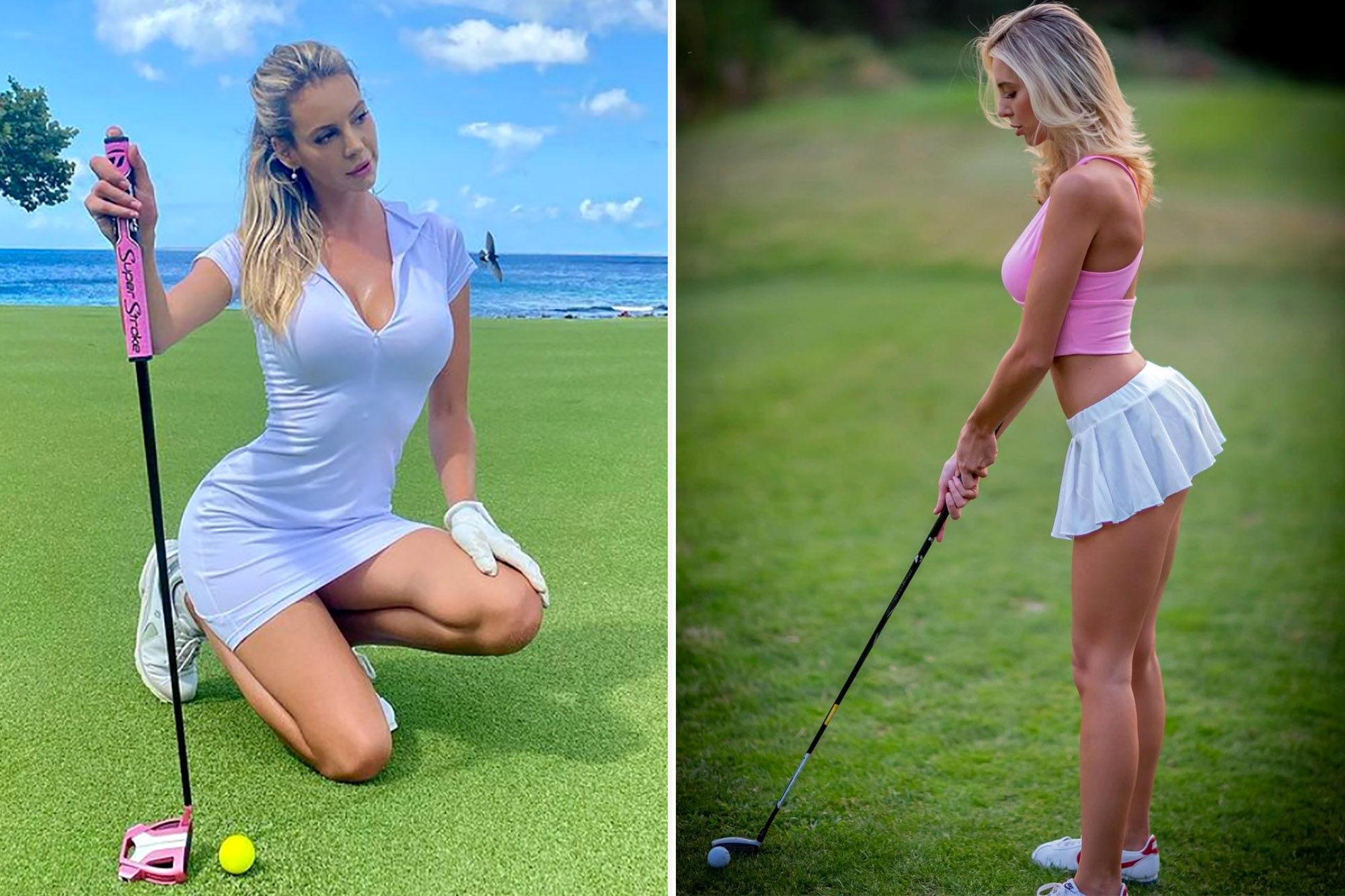 Photo: seaxy golf bets with wife