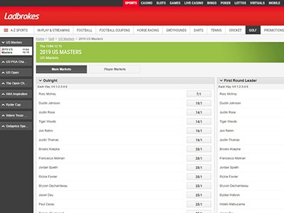 Photo: ladbrokes masters golf betting odds