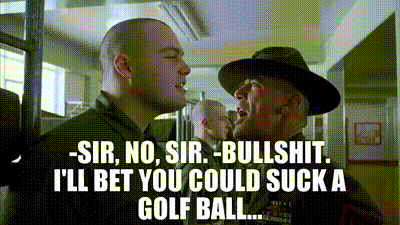 Photo: bullshit i bet you can suck a golf ball